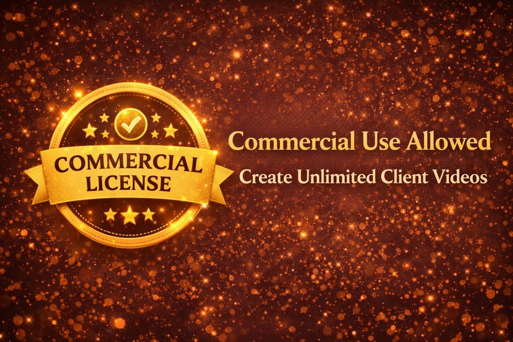 Divine Sanskrit Birthday Video Kit – Premium Golden Frame + Particle Overlay Bundle (Commercial License Included)